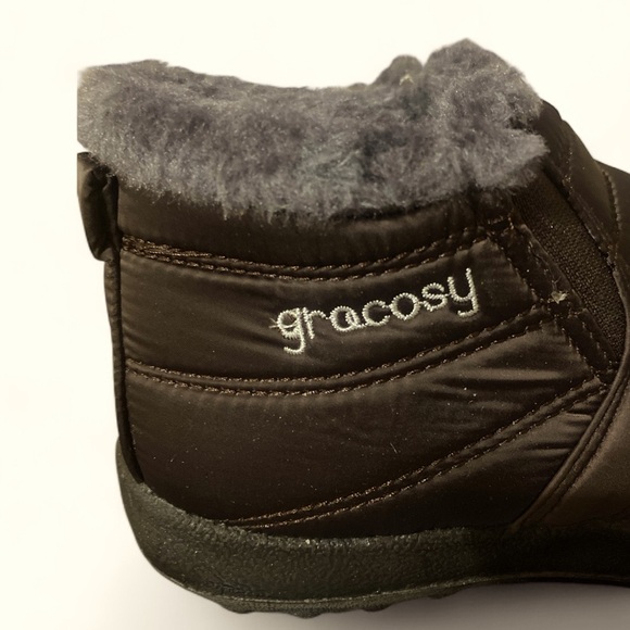 GRACOSY Warm Snow Ankle Boots Women's Size US 6 (China 37) Deep Brown WinterNWOT - Picture 12 of 13